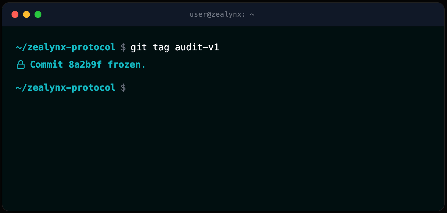 Frozen Commit Terminal